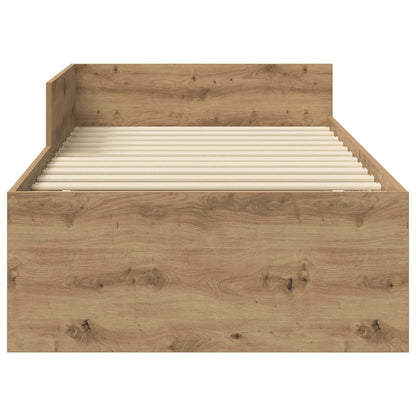 Bed Frame with Headboard Artisan Oak 80 x 200 cm