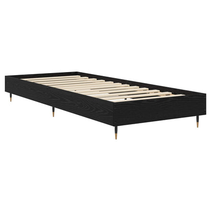 Bed Frame Black Oak 80 x 200 cm Engineered Wood