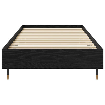 Bed Frame Black Oak 80 x 200 cm Engineered Wood