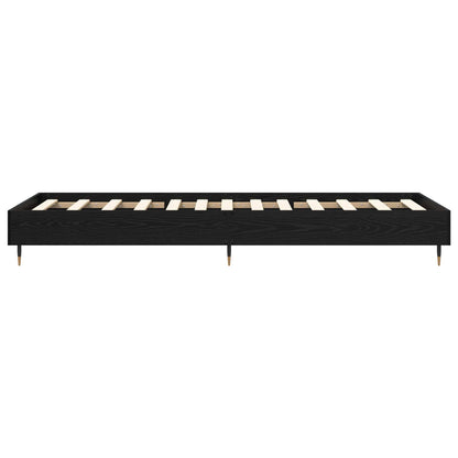 Bed Frame Black Oak 80 x 200 cm Engineered Wood