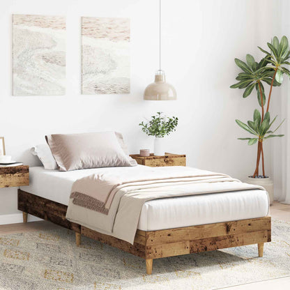 Bed Frame Old Wood 80 x 200 cm Engineered Wood