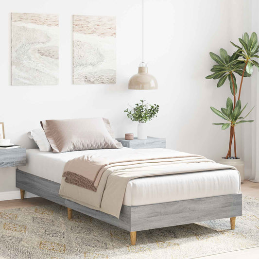 Bed Frame Grey Sonoma Engineered Wood