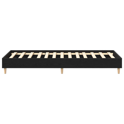 Bed Frame Black Oak 80 x 200 cm Engineered Wood