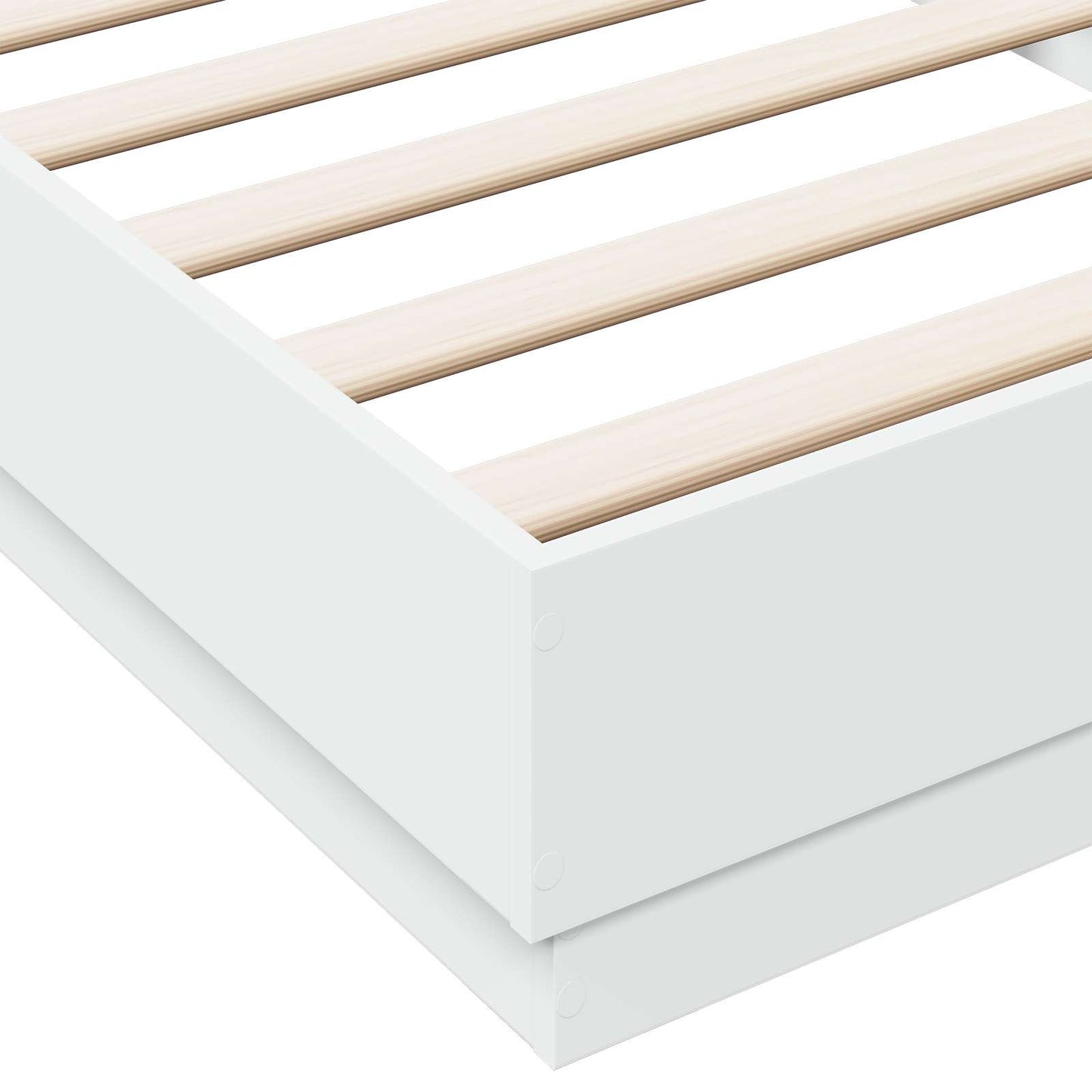 Floor Bed Frame White 80 x 200 cm Engineered Wood