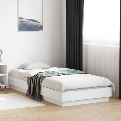 Floor Bed Frame White 80 x 200 cm Engineered Wood
