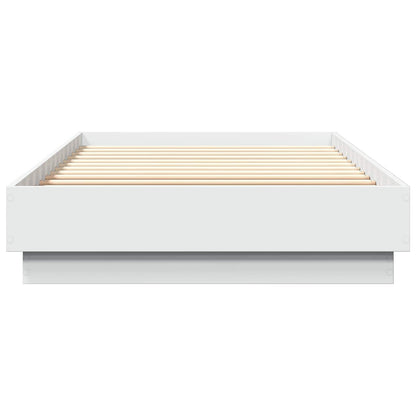 Floor Bed Frame White 80 x 200 cm Engineered Wood