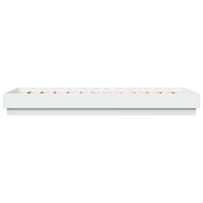 Floor Bed Frame White 80 x 200 cm Engineered Wood