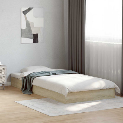 Floor Bed Frame Sonoma Oak 80 x 200 cm Engineered Wood