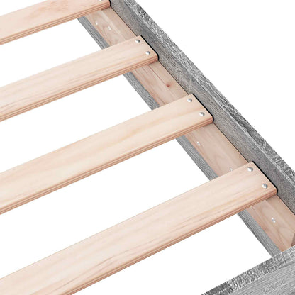 Floor Bed Frame Grey Sonoma 80 x 200 cm Engineered Wood