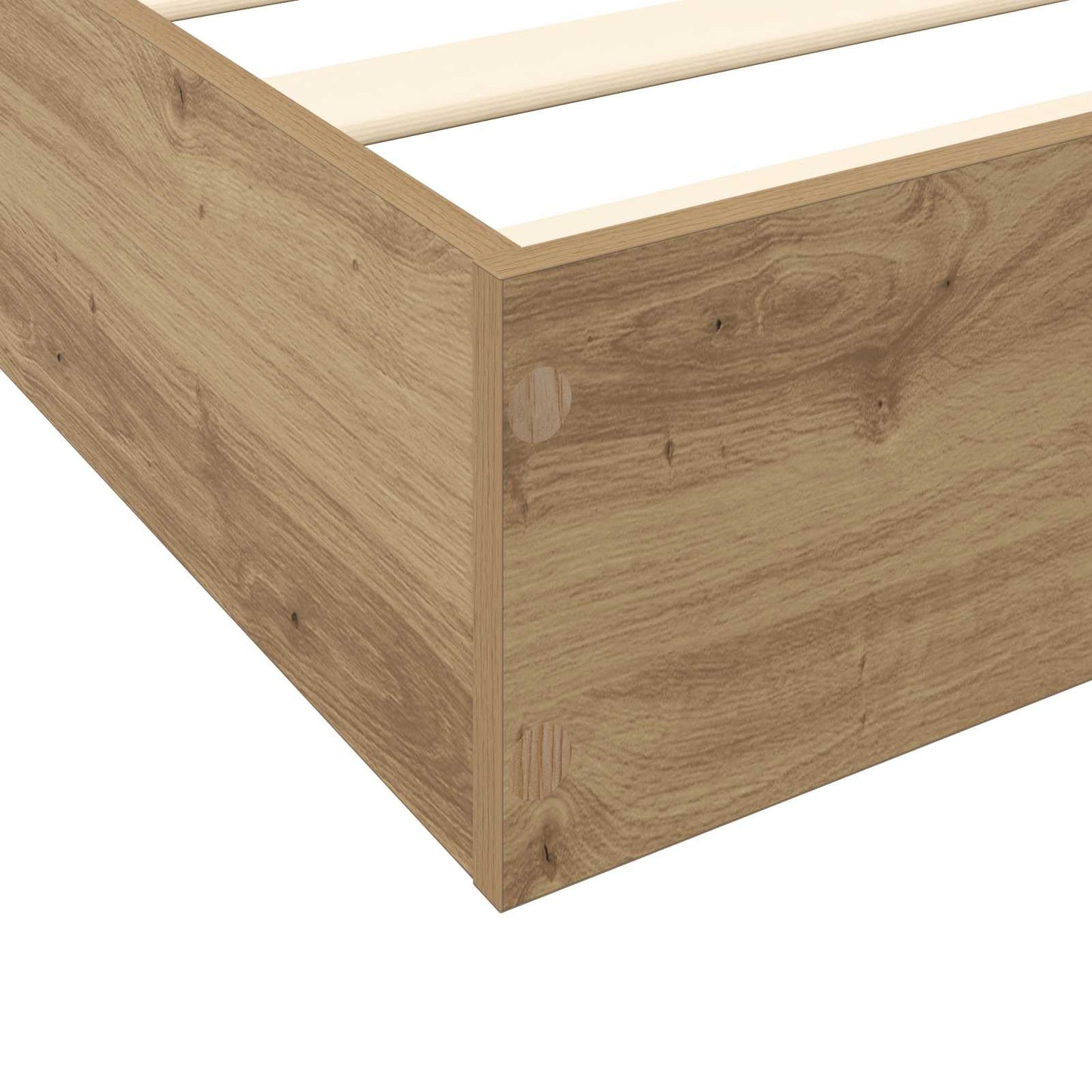 Floor Bed Frame Artisan Oak 80 x 200 cm Engineered Wood