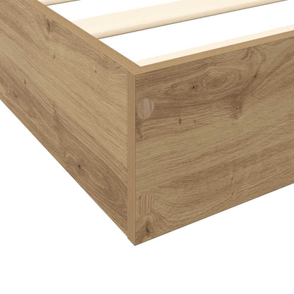Floor Bed Frame Artisan Oak 80 x 200 cm Engineered Wood