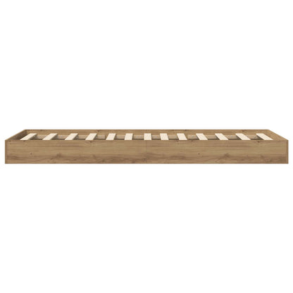 Floor Bed Frame Artisan Oak 80 x 200 cm Engineered Wood