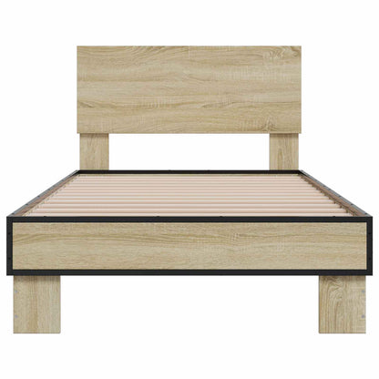 Bed Frame with Headboard Sonoma Oak 80 x 200 cm Engineered Wood