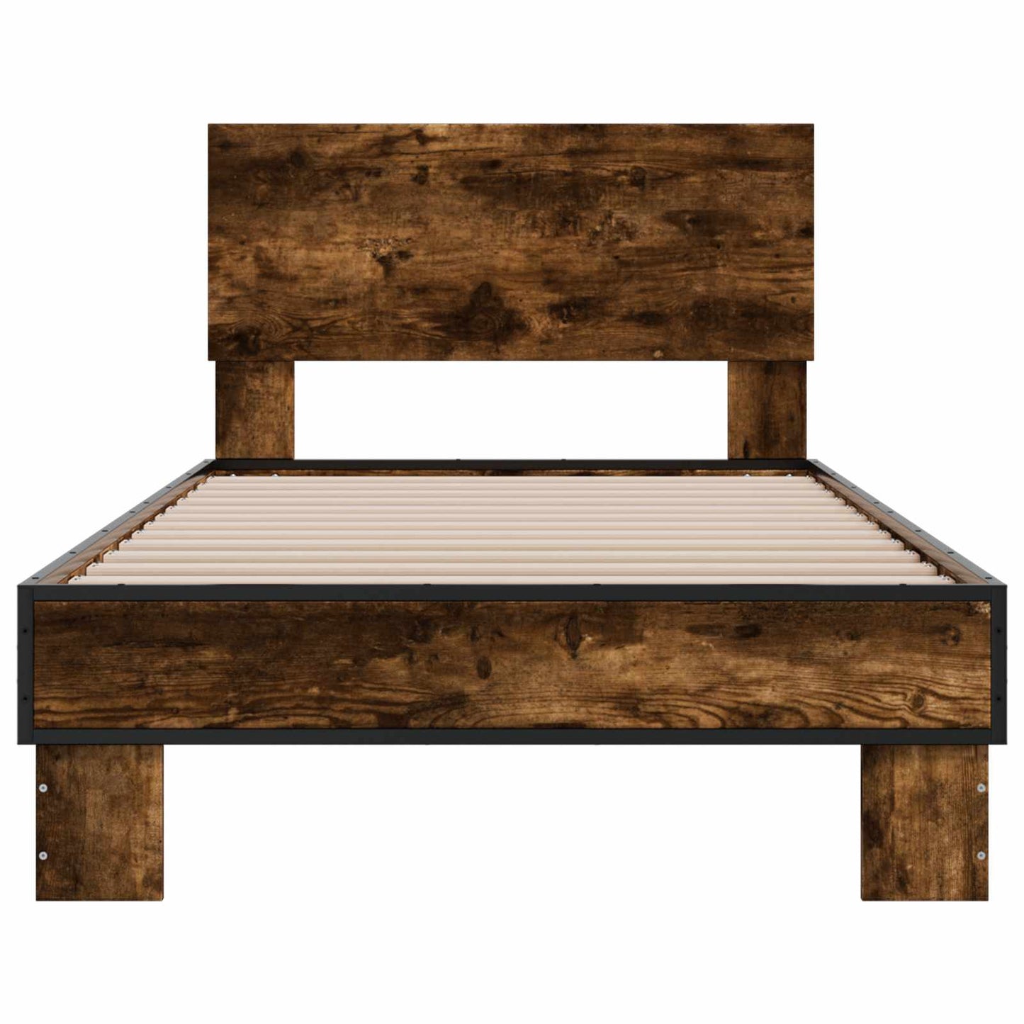 Bed Frame with Headboard Smoked Oak 80 x 200 cm Engineered Wood