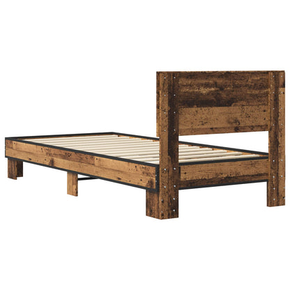 Bed Frame with Headboard Old Wood 80 x 200 cm Engineered Wood