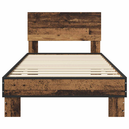 Bed Frame with Headboard Old Wood 80 x 200 cm Engineered Wood