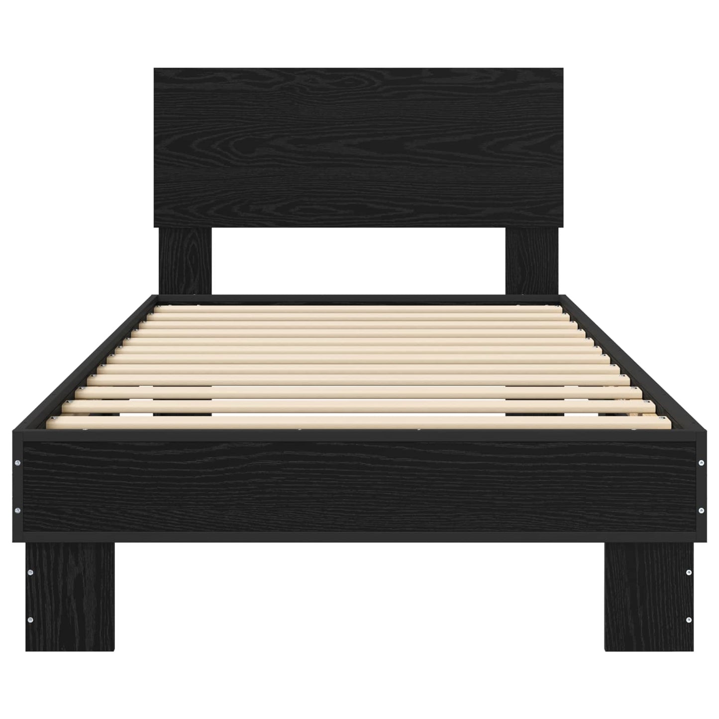 Bed Frame with Headboard Black Oak 80 x 200 cm Engineered Wood