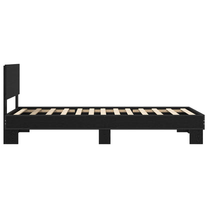 Bed Frame with Headboard Black Oak 80 x 200 cm Engineered Wood