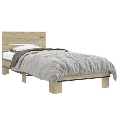 Bed Frame with Headboard Sonoma Oak 80 x 200 cm Engineered Wood