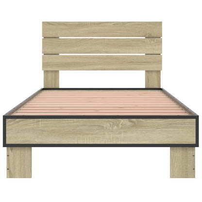 Bed Frame with Headboard Sonoma Oak 80 x 200 cm Engineered Wood