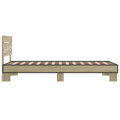 Bed Frame with Headboard Sonoma Oak 80 x 200 cm Engineered Wood