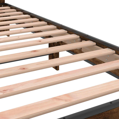 Bed Frame with Headboard Smoked Oak 80 x 200 cm Engineered Wood
