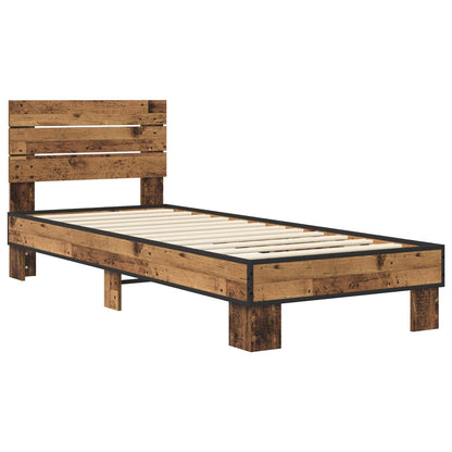 Bed Frame with Headboard Old Wood 80 x 200 cm Engineered Wood