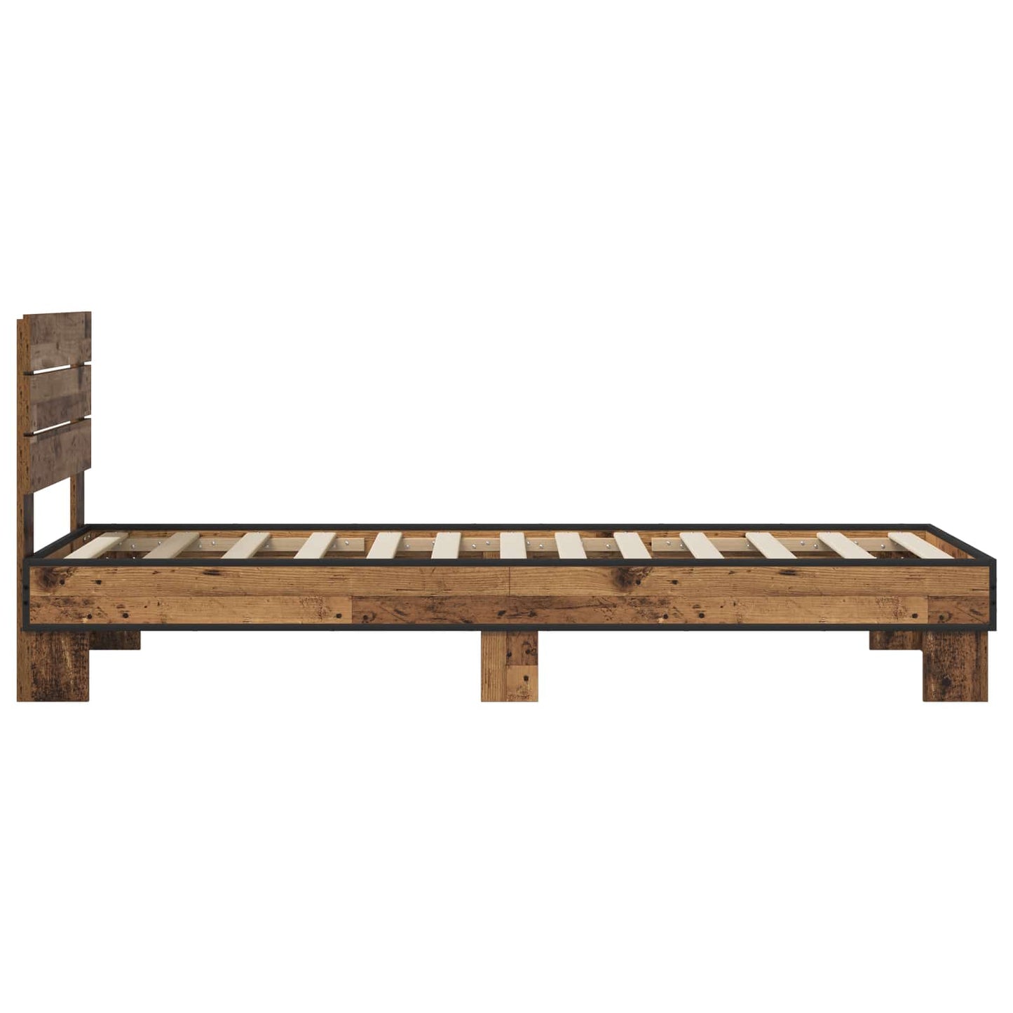 Bed Frame with Headboard Old Wood 80 x 200 cm Engineered Wood