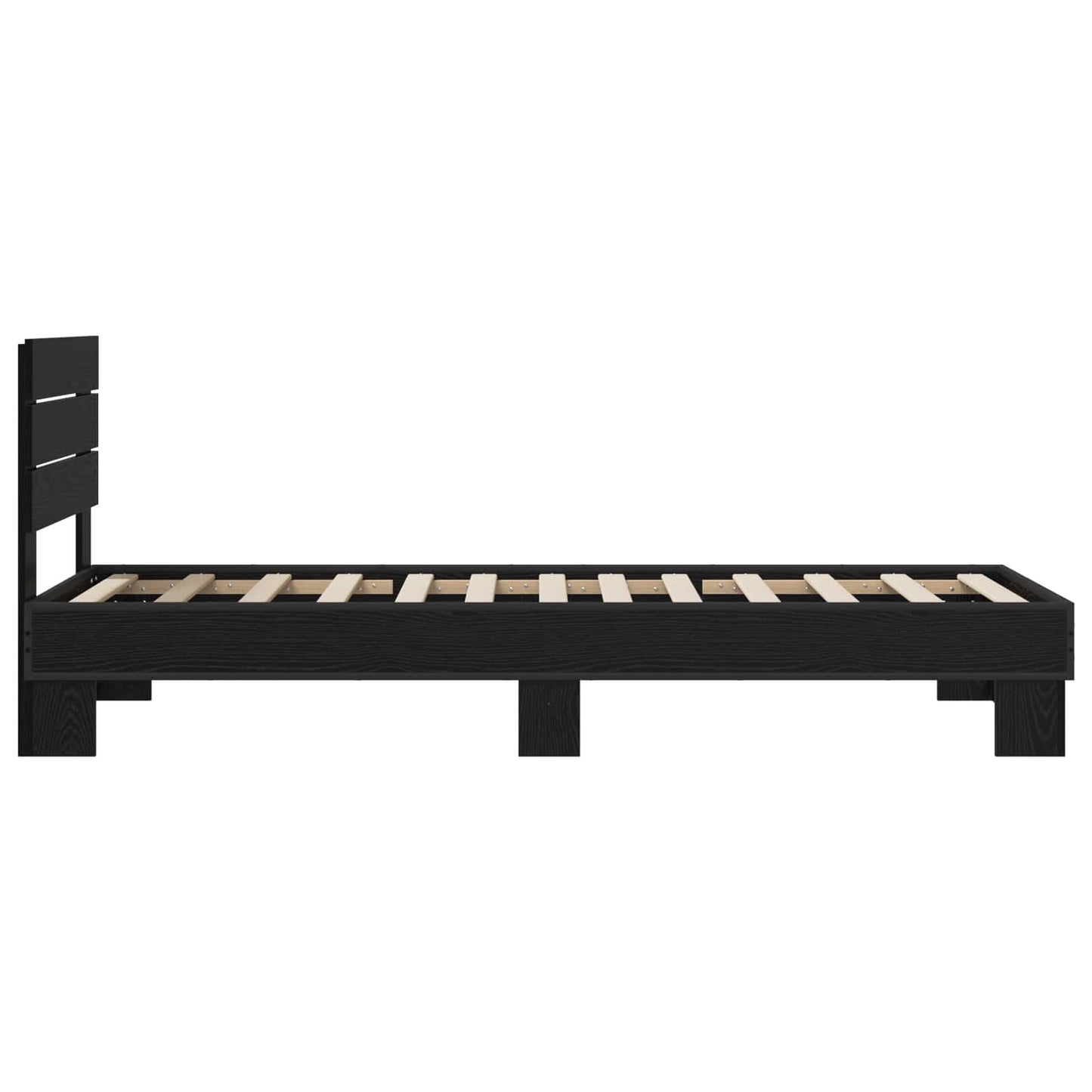 Bed Frame with Headboard Black Oak 80 x 200 cm Engineered Wood