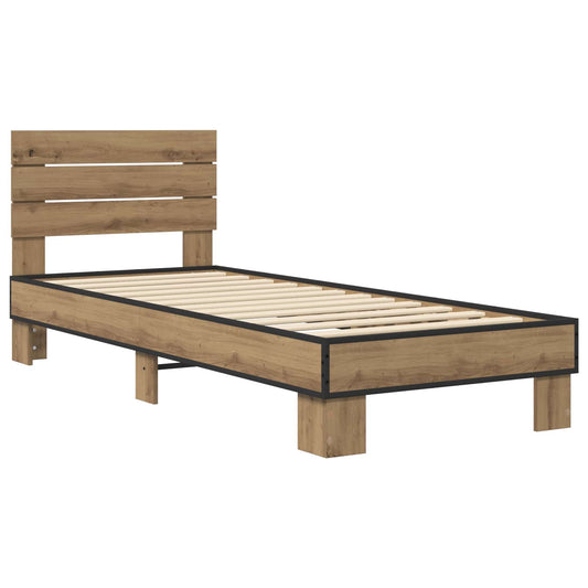 Bed Frame with Headboard Artisan Oak 80 x 200 cm