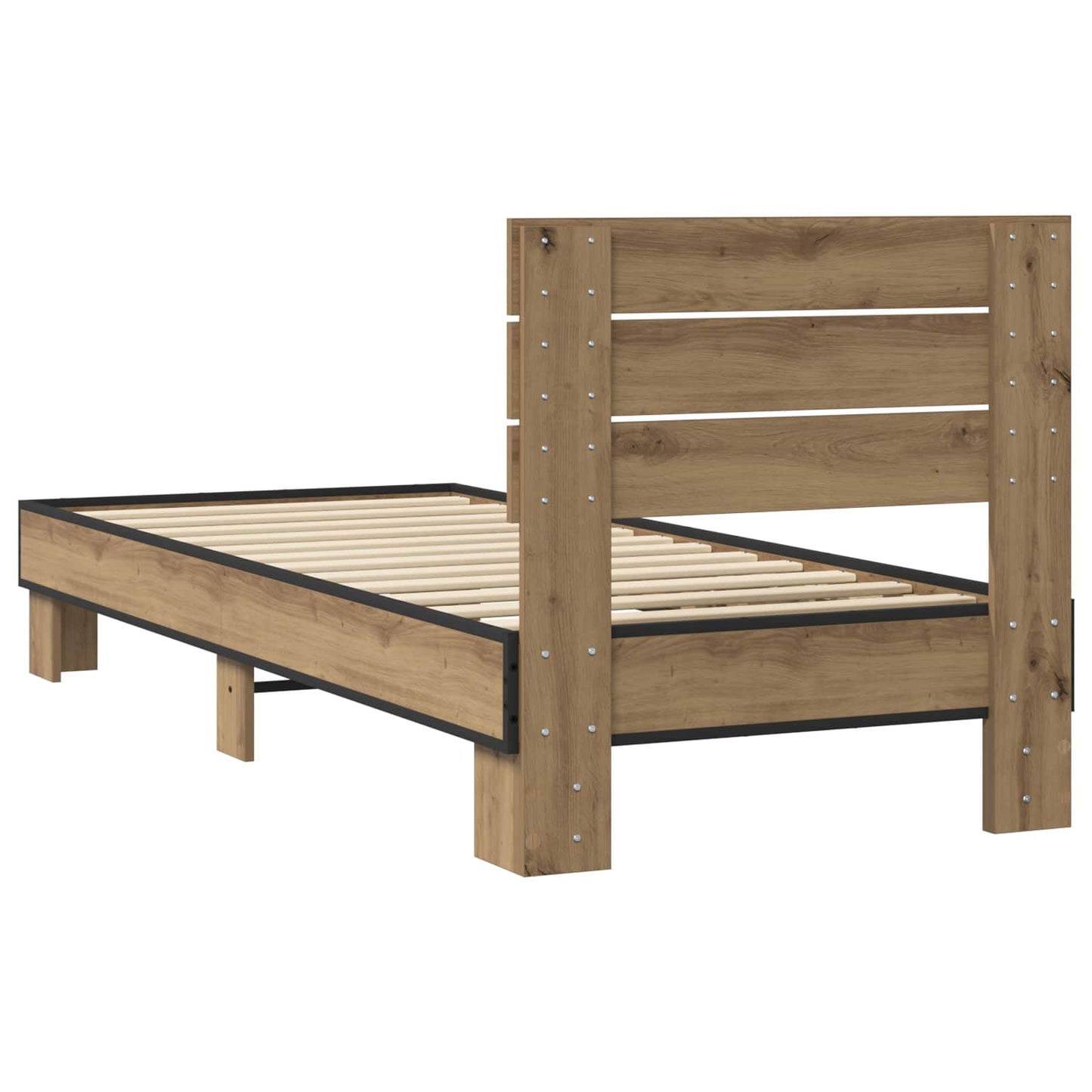 Bed Frame with Headboard Artisan Oak 80 x 200 cm