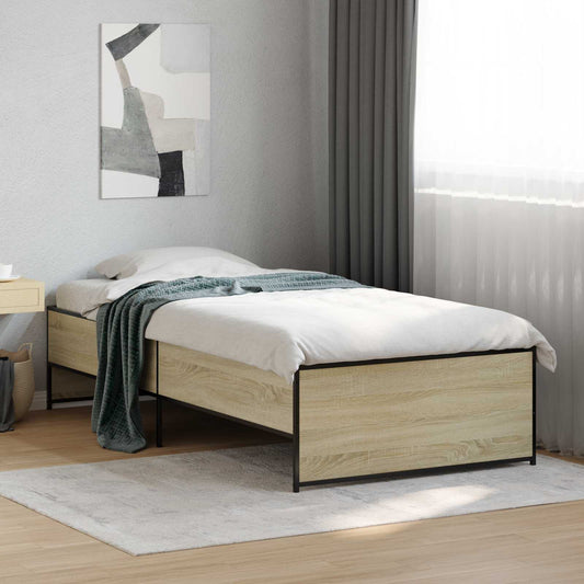 Bed Frame Sonoma Oak 80 x 200 cm Engineered Wood