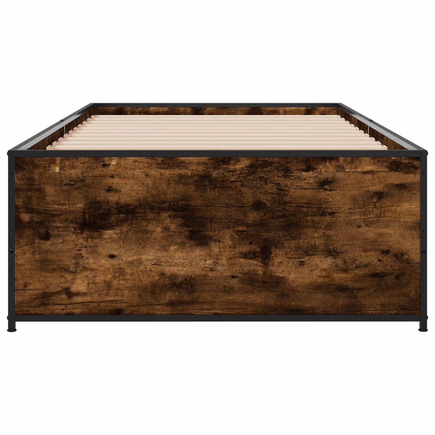 Bed Frame Smoked Oak 80 x 200 cm Engineered Wood