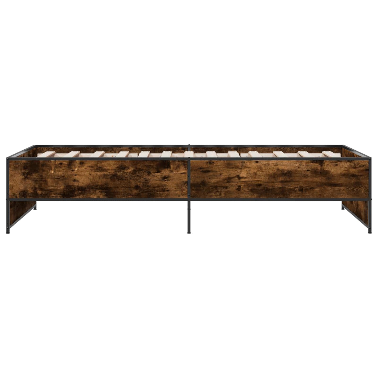 Bed Frame Smoked Oak 80 x 200 cm Engineered Wood