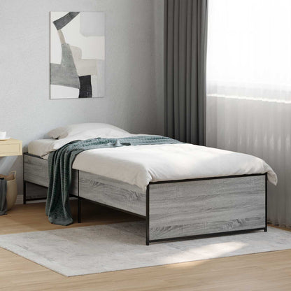 Bed Frame Grey Sonoma 80 x 200 cm Engineered Wood