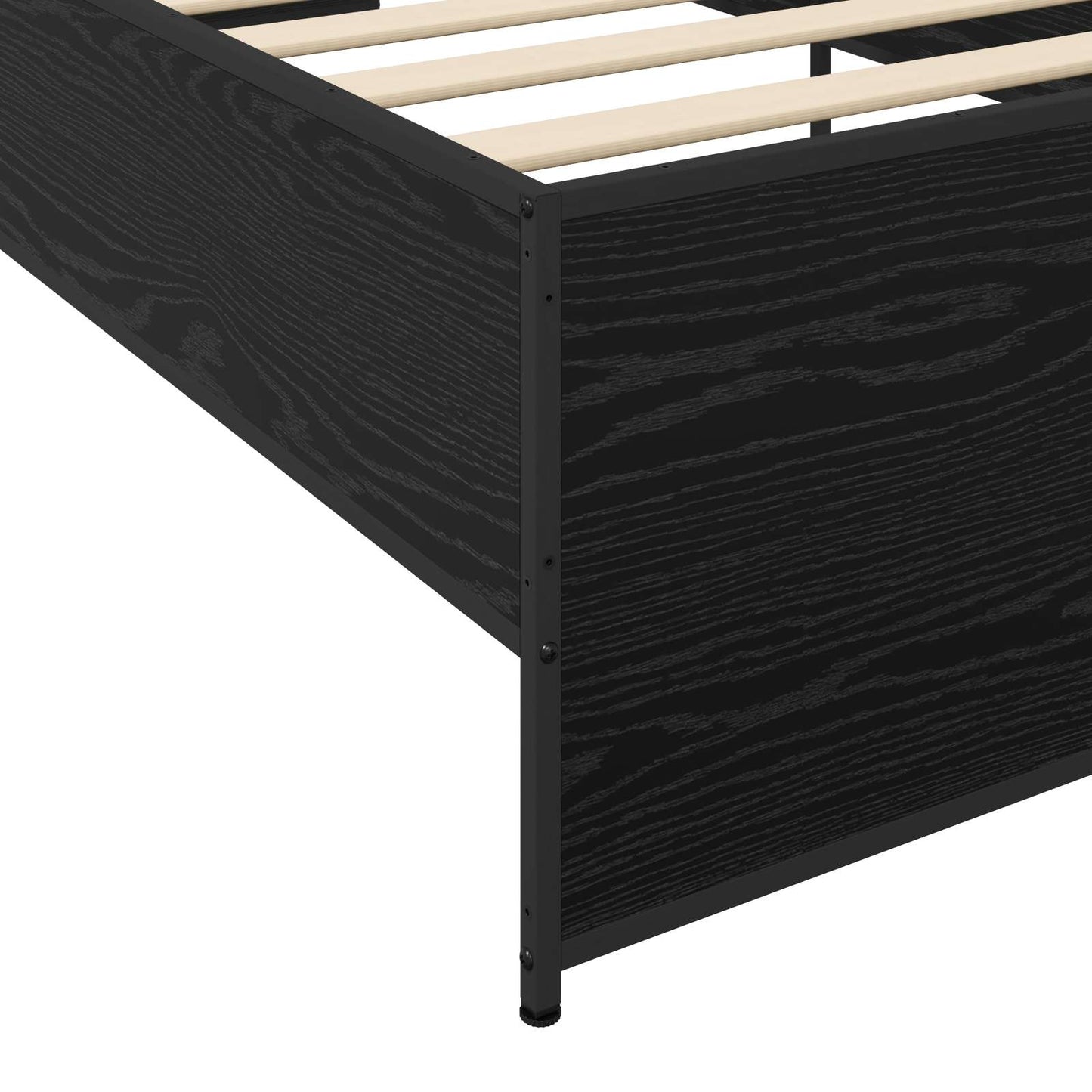 Bed Frame Black Oak 80 x 200 cm Engineered Wood