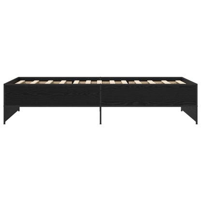 Bed Frame Black Oak 80 x 200 cm Engineered Wood