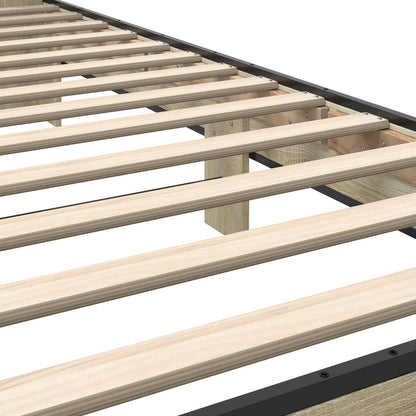 Bed Frame with Headboard Sonoma Oak 80 x 200 cm Engineered Wood