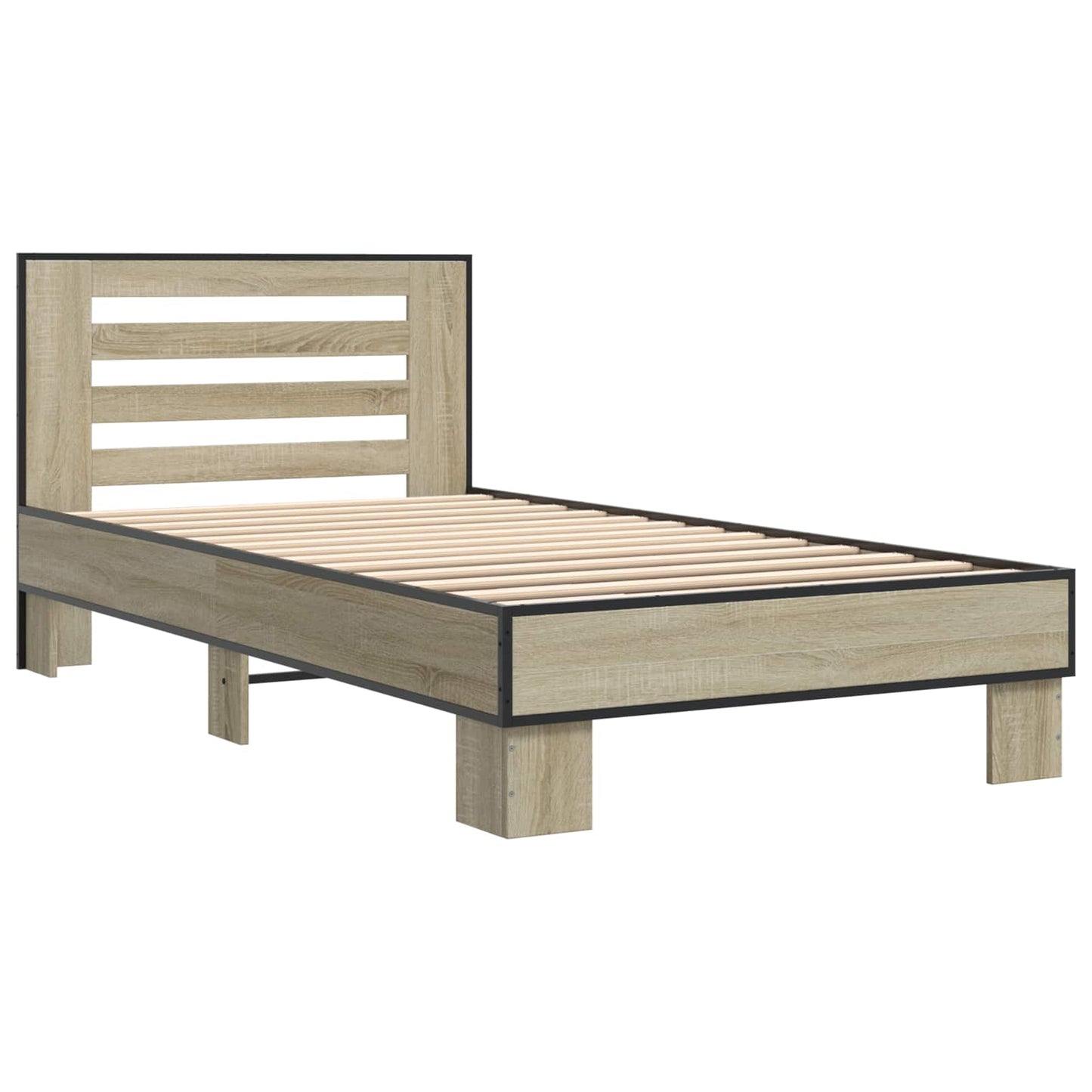 Bed Frame with Headboard Sonoma Oak 80 x 200 cm Engineered Wood