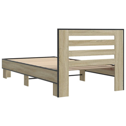 Bed Frame with Headboard Sonoma Oak 80 x 200 cm Engineered Wood