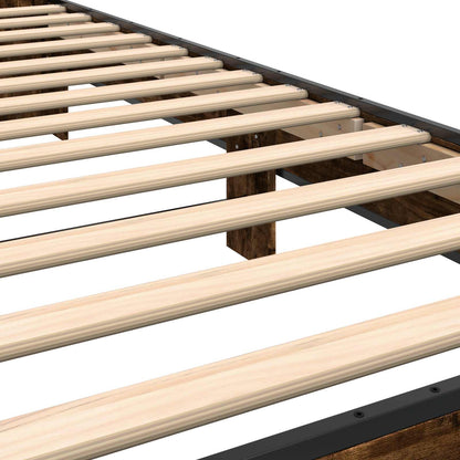 Bed Frame with Headboard Smoked Oak 80 x 200 cm Engineered Wood