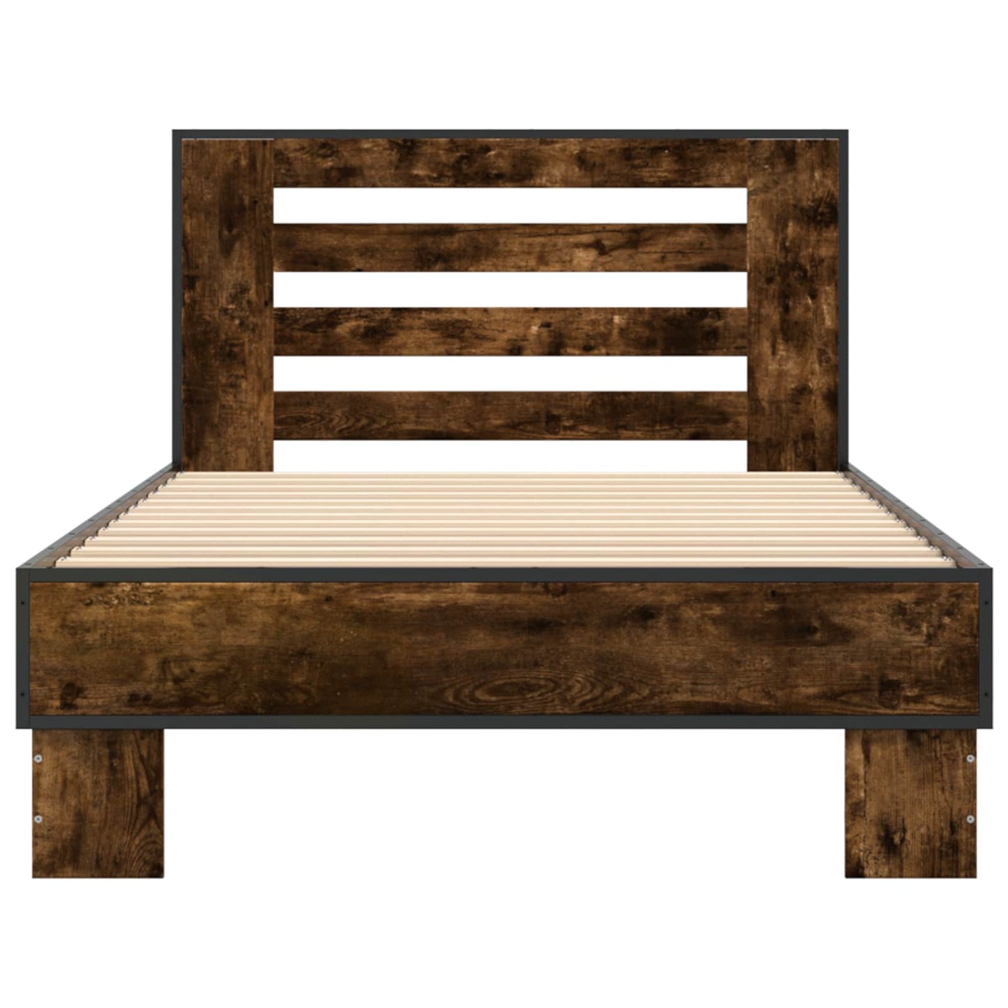 Bed Frame with Headboard Smoked Oak 80 x 200 cm Engineered Wood