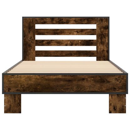 Bed Frame with Headboard Smoked Oak 80 x 200 cm Engineered Wood