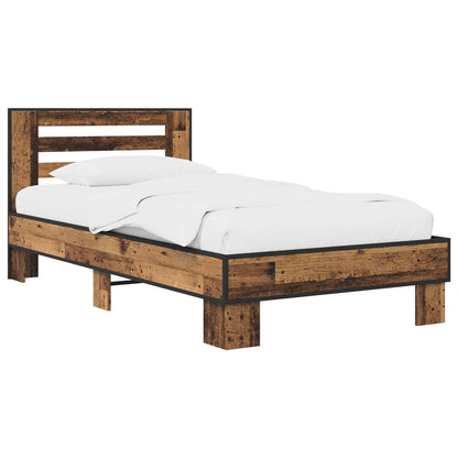 Bed Frame with Headboard Old Wood 80 x 200 cm Engineered Wood