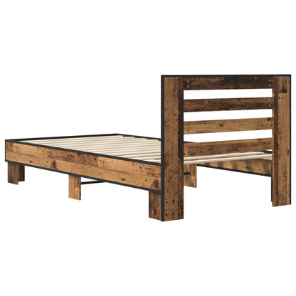 Bed Frame with Headboard Old Wood 80 x 200 cm Engineered Wood
