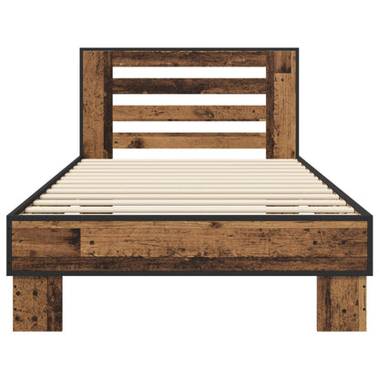 Bed Frame with Headboard Old Wood 80 x 200 cm Engineered Wood