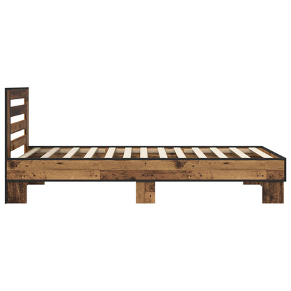 Bed Frame with Headboard Old Wood 80 x 200 cm Engineered Wood