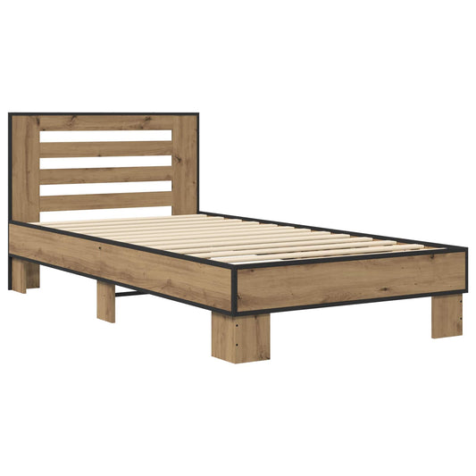 Bed Frame with Headboard Artisan Oak 80 x 200 cm