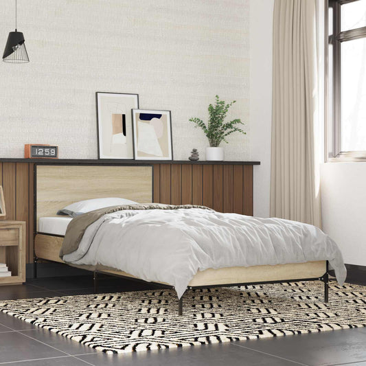 Bed Frame with Headboard Sonoma Oak 80 x 200 cm Engineered Wood
