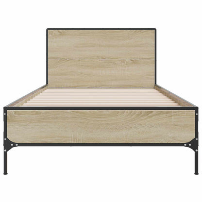 Bed Frame with Headboard Sonoma Oak 80 x 200 cm Engineered Wood